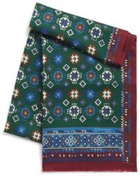 E.MARINELLA - Wool-Silk Geometric Print Scarf - Lyst