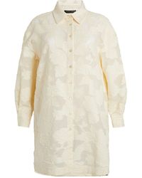 Marina Rinaldi - Cotton-blend Floral Tunic Shirt - Lyst