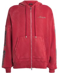 Amiri - Stretch-Cotton Bones Studded Oversized Hoodie - Lyst