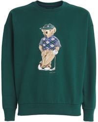 Ralph Lauren - Cotton-Blend Relaxed Fit Polo Bear Sweatshirt - Lyst
