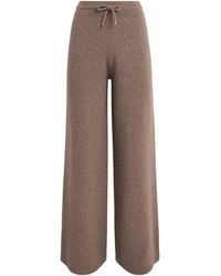 Agnona - Cashmere-Wool-Silk Wide-Leg Trousers - Lyst