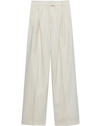 MAX&Co. - Cotton-Wool Straight Trousers - Lyst
