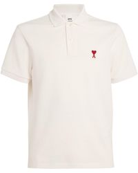 Ami Paris - Organic Cotton Ami De Coeur Polo Shirt - Lyst