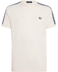 Fred Perry - Cotton Logo Tape T-Shirt - Lyst