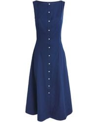 Polo Ralph Lauren - Cotton Panelled Midi Dress - Lyst