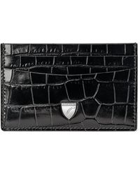 Aspinal of London - Croc-Embossed Slim Card Holder - Lyst