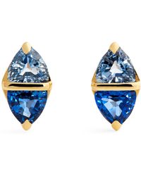 Emily P. Wheeler - Yellow Gold And Sapphire Diamond Stud Earrings - Lyst