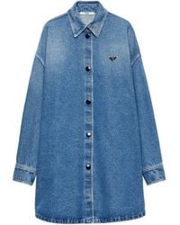 Prada - Denim Oversized Shirt - Lyst