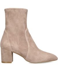 Stuart Weitzman - Suede Yuliana Ankle Boots 60 - Lyst