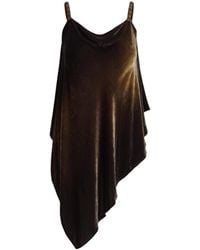 Ralph Lauren - Velvet Asymmetrical Idina Top - Lyst