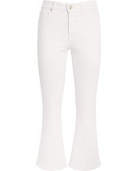 7 For All Mankind - High-Rise Bootcut Crop Jeans - Lyst