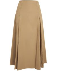 MAX&Co. - Cotton Poplin Midi Skirt - Lyst