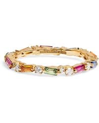 Suzanne Kalan - Diamond And Sapphire Thin Mix Eternity Ring - Lyst