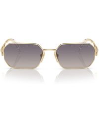 Prada - Metal Rectangular Sunglasses - Lyst