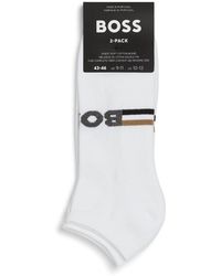 BOSS - Plush Iconic Trainer Socks (pack Of 2) - Lyst