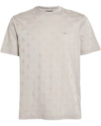 Emporio Armani - Cotton All-over Motif T-shirt - Lyst