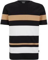 BOSS - Oversized Striped T-shirt - Lyst