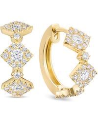 David Morris - And Diamond Triolette Square Hoop Earrings - Lyst