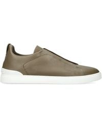 ZEGNA - Crocodile Leather Triple Stitch Secondskin Sneaker - Lyst