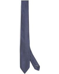 Emporio Armani - Silk-Cotton Jacquard Tie - Lyst