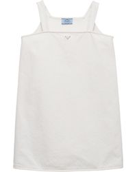 Prada - Denim Mini Dress - Lyst