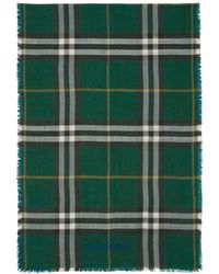 Burberry - Wool-silk Reversible Check Scarf - Lyst