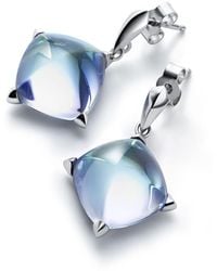 Baccarat - Sterling Silver Médicis Aqua Mirror Earrings - Lyst