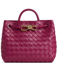 Bottega Veneta - Small Lambskin Andiamo Shoulder Bag - Lyst