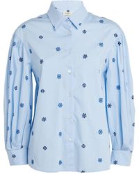 Weekend by Maxmara - Cotton Floral Embroidered Shirt - Lyst