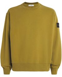 Stone Island - Cotton Rib-Knit Compass Sweatshirt - Lyst
