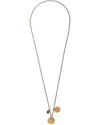 M. Cohen Yellow Gold And Sterling Silver Coin Necklace - Metallic