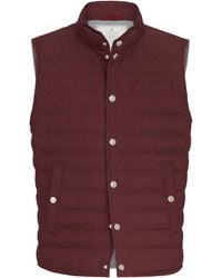 Brunello Cucinelli - Down Padded Gilet - Lyst