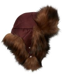 Burberry - Faux-fur-trimmed Trapper Hat - Lyst