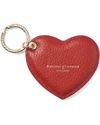 Aspinal of London - Leather Heart Keyring - Lyst