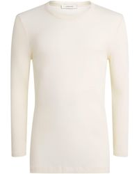 Lemaire - Ribbed Cotton Long-Sleeve T-Shirt - Lyst