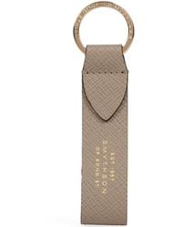 Smythson - Leather Panama Keyring - Lyst