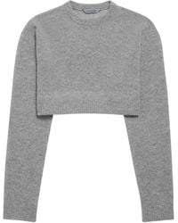Balenciaga - Cashmere Crew-Neck Cropped Sweater - Lyst
