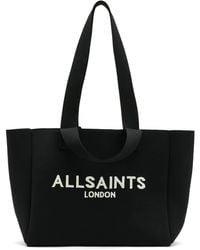 AllSaints - Medium Izzy Logo Tote Bag - Lyst