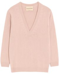 Valentino - Cashmere V-Neck Sweater - Lyst