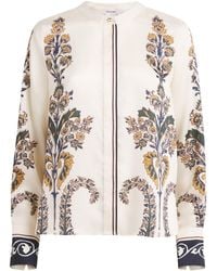 Veronica Beard - Twill Hoku Floral Print Blouse - Lyst
