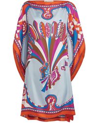 Emilio Pucci Seide Abstrakt Print Kaftan - Mehrfarbig