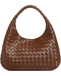 Bottega Veneta - Medium Leather Intrecciato Campana Shoulder Bag - Lyst