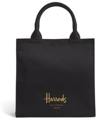 Harrods - Small Cotton Logo Tote Bag - Lyst