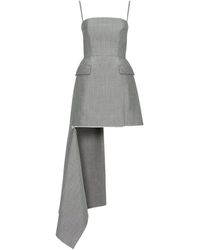 Alexander McQueen - Wool Zip-detail Mini Dress - Lyst