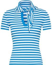 Max Mara - Scarf-Detail Stripe T-Shirt - Lyst