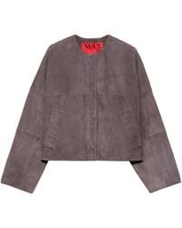 MAX&Co. - Suede Loose-Fit Jacket - Lyst