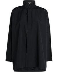 Eskandar - Cotton Wide Double Stand-Collar Shirt - Lyst