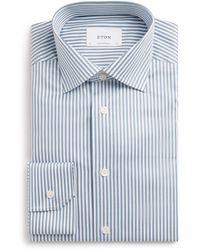 Eton - Cotton Stripe Contemporary Fit Shirt - Lyst