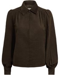 ME+EM - Corduroy Zip-Neck Blouse - Lyst