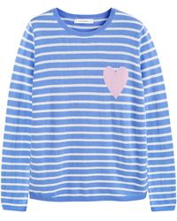 Chinti & Parker - Wool-cashmere Breton Heart Sweater - Lyst